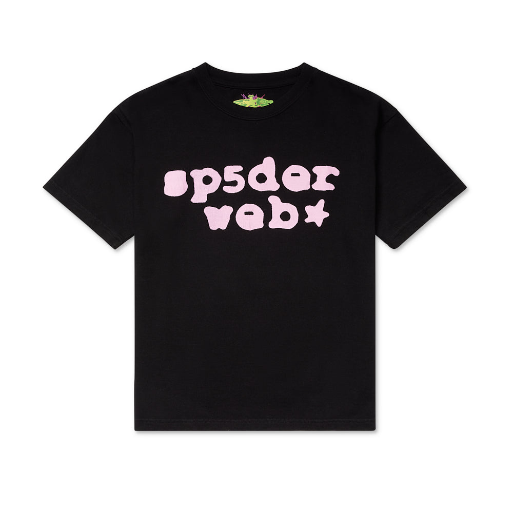 BLACK/PINK SP5DER WEB TEE