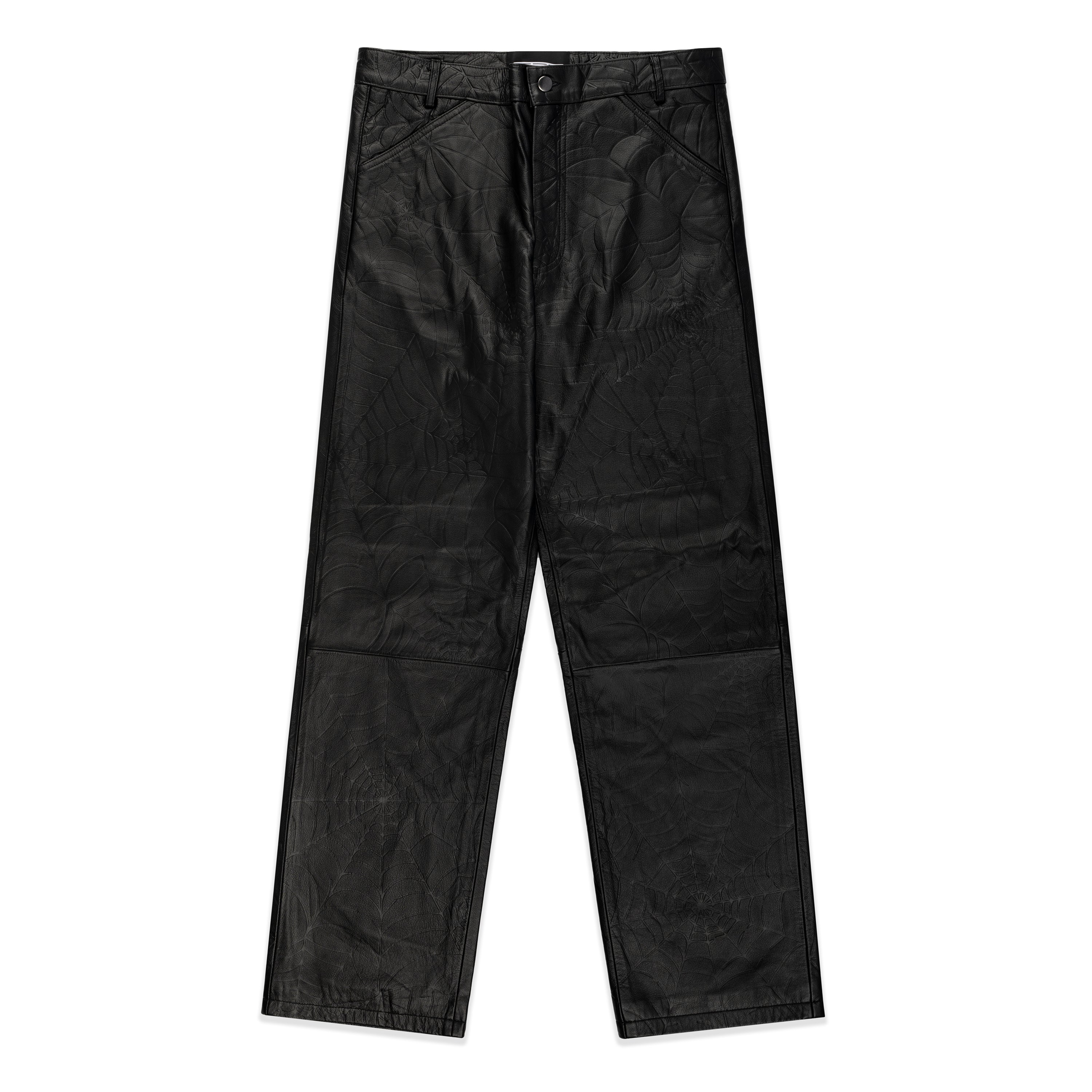 DEBOSSED WEB LEATHER PANT