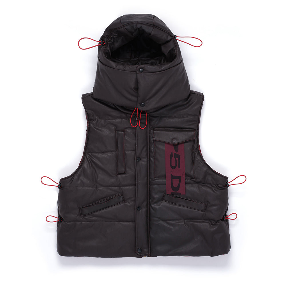 HOODED PUFFER VEST